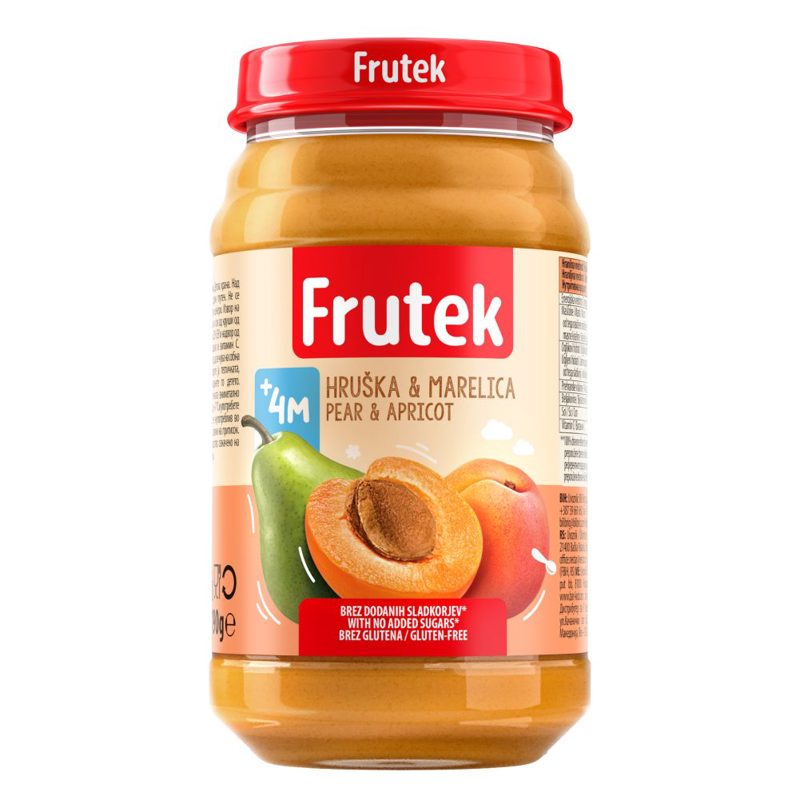 Frutek dječja hrana marelica i kruška 190 g