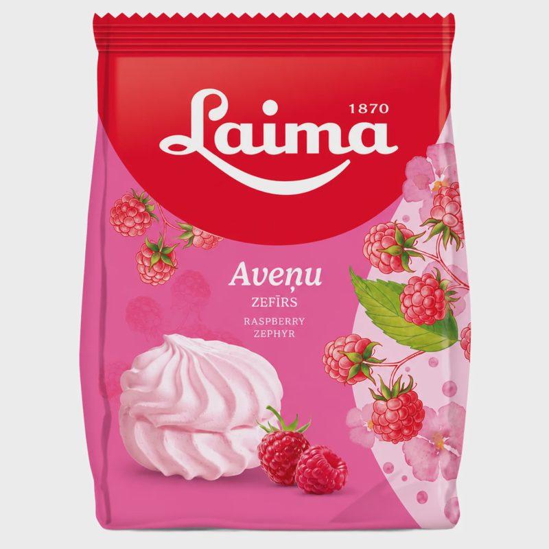 Aviečių skonio zefyrai LAIMA, 200 g