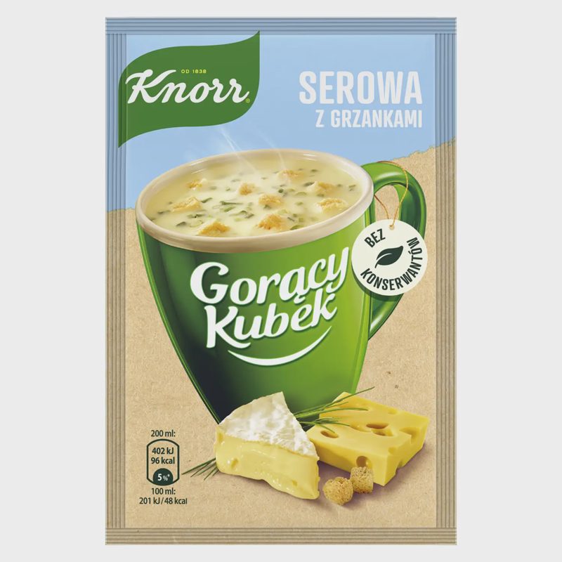 Sūrio sriuba su skrebučiais KNORR, 22g