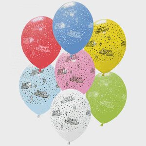 Μπαλόνια Happy Birthday Decorata Συσκ. 6τεμ