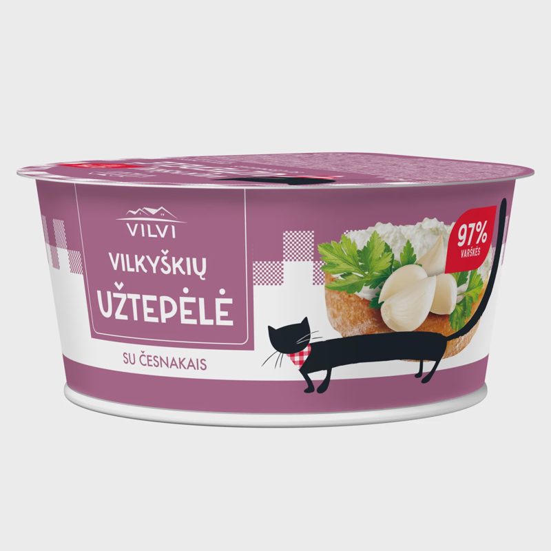 Varškės užtepėlė su čes. VILVI, 18%, 150 g