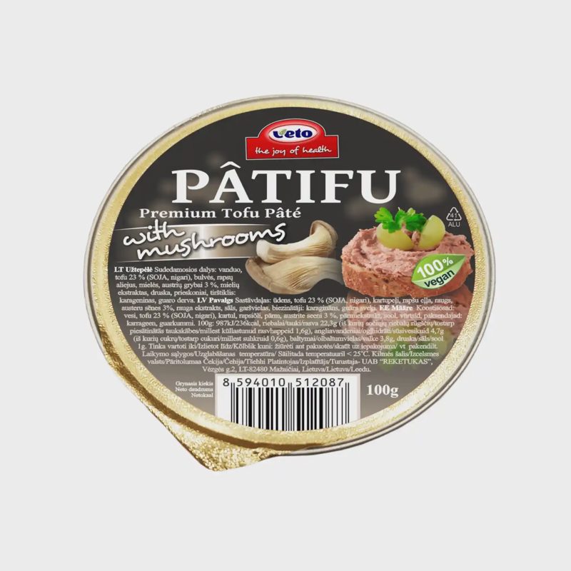Aug. kilm. užtepėlė su gryb. VETO PATIFU,100g