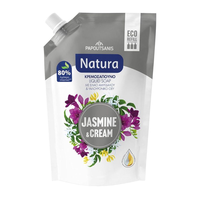 Natura Κρεμοσάπουνο Ανταλλακτικό Jasmine & Cream 500ml