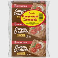 Παπαδοπούλου Cream Crackers Σίκαλης Ολικής Άλεσης 3x175gr