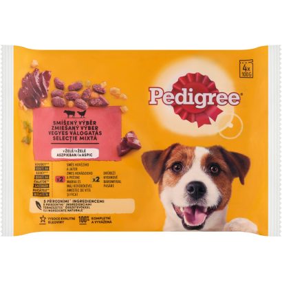 Pedigree Vegyes Válogatás teljes értékű nedves eledel felnőtt kutyák részére 4 x 100 g (400 g)