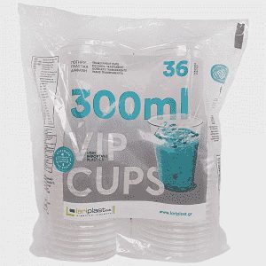 Lariplast Ποτήρι Διαφανές Γρανίτας ΡΡ 36τεμ