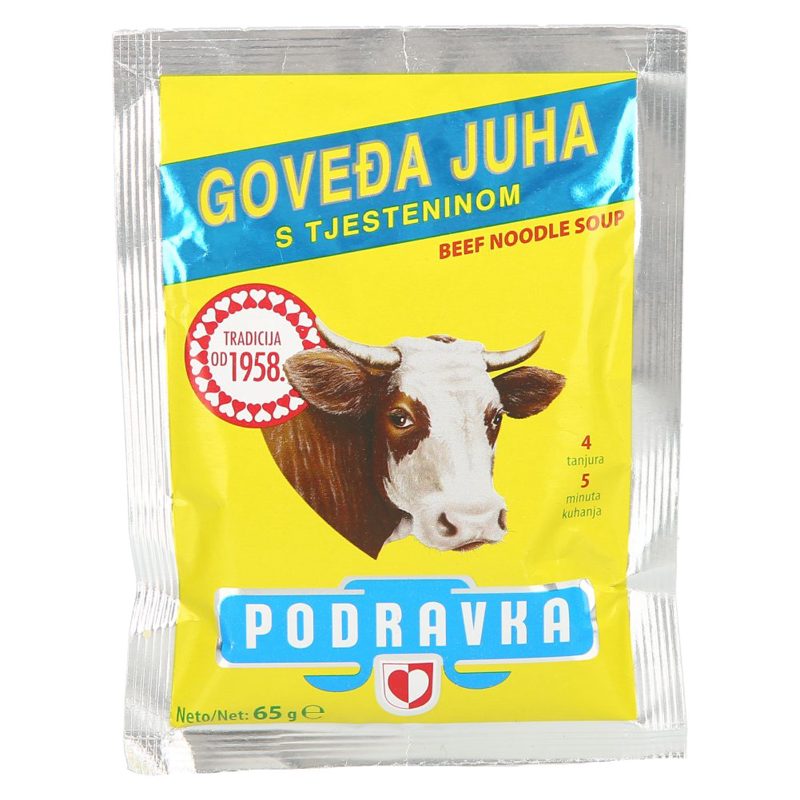 Juha Podravka, goveja s testeninami, 65 g