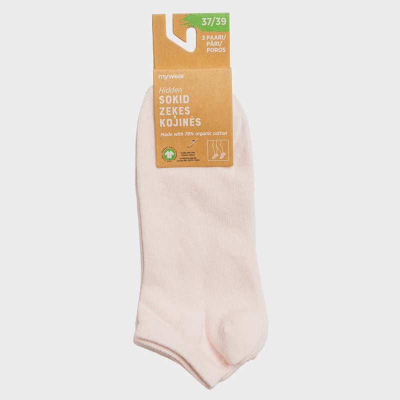 Vaik. kojinės MYWEAR, rausv., 3 poros, 37/39
