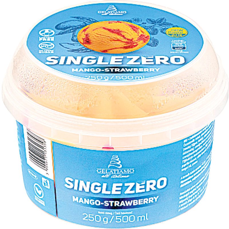 SINGLE ZERO MANGÓ-EPER ÍZŰ JÉGKRÉM