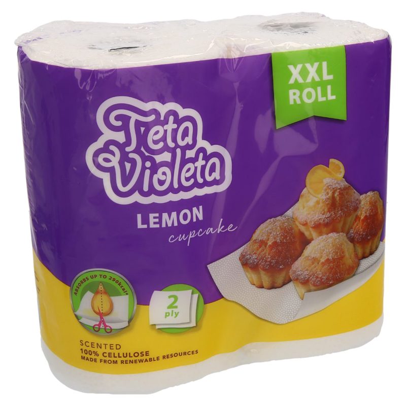 Teta Violeta papirnati ručnik dvoslojni 2 role