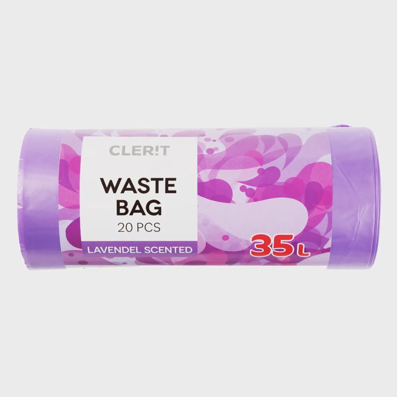 Šiukšlių maišai, arom. CLERIT, 35 l, 20 vnt.