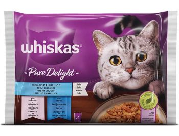 Whiskas Pure Delight hrana za mačke izbor ribe 4x85 g