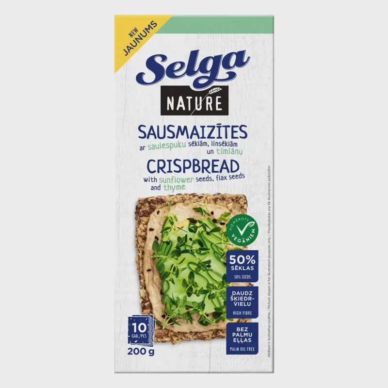 Duoniukai SELGA NATURE su sėkl. čiobr., 200 g