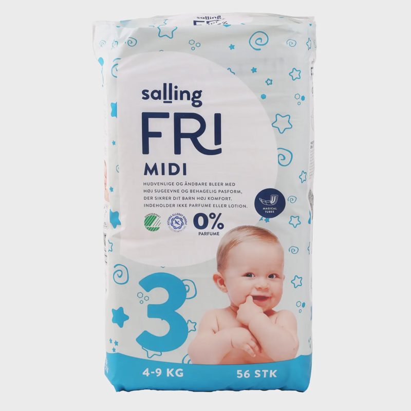 Sausk. SALLING FRI MIDI, 3 d. 4–9 kg, 56 vnt.