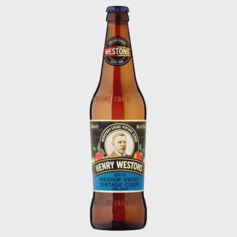 HENRY WESTONS sidras MEDIUM SWEET, 4,5%, 0,5l