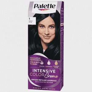 Palette Κρέμα Βαφή Μαλλιών N1 Μαύρο Μπλε
