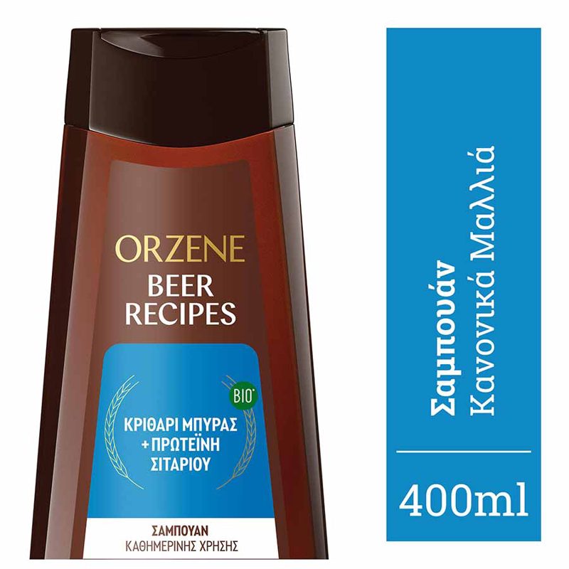 Orzene Beer Recipes Beer Malt & Wheat Protein Shampoo 400 ml