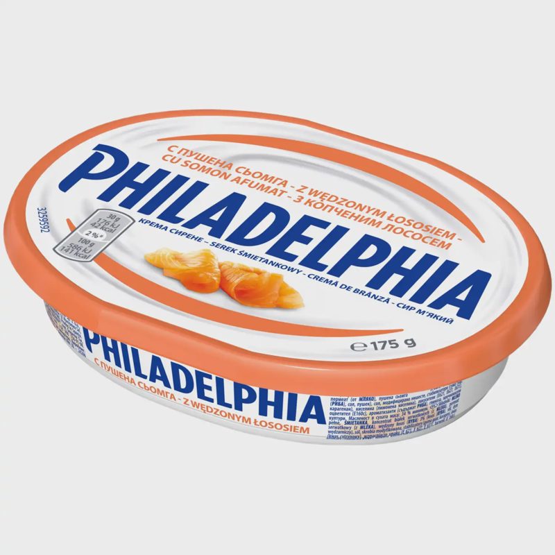 Švž. sūrio gaminys PHILADELPHIA SALMON, 175 g