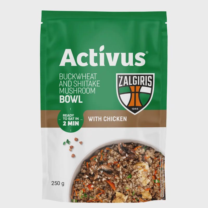 Grikiai su višt., šitak. gryb. ACTIVUS, 250 g