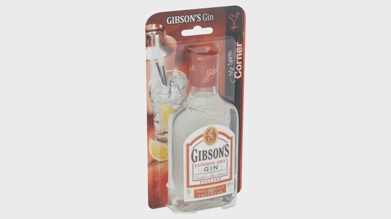 Gin GIBSON'S, 37°5, 20cl s/blister