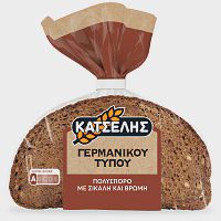 Κατσέλης Ψωμί Γερμανικό Πολύσπορο Σίκαλης & Βρώμης 500gr