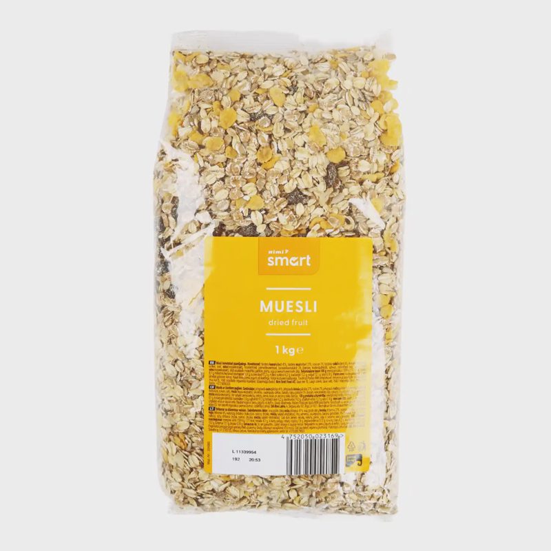Dribsniai su džiov. vaisiais RIMI SMART, 1 kg