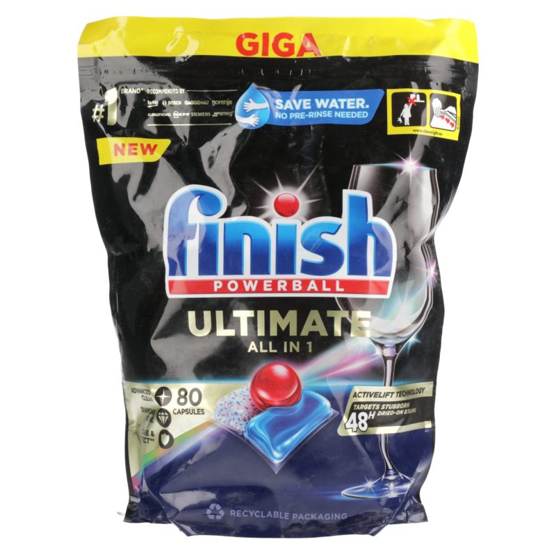 Finish Powerball Ultimate Fresh mosogatógép kapszula 80 db 1032 g