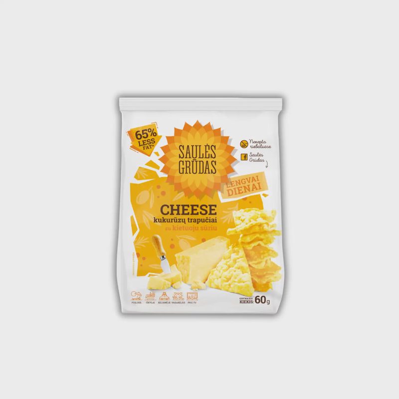 Kukurūzų trap. su sūr. SAULĖS GRŪDAS, 60 g