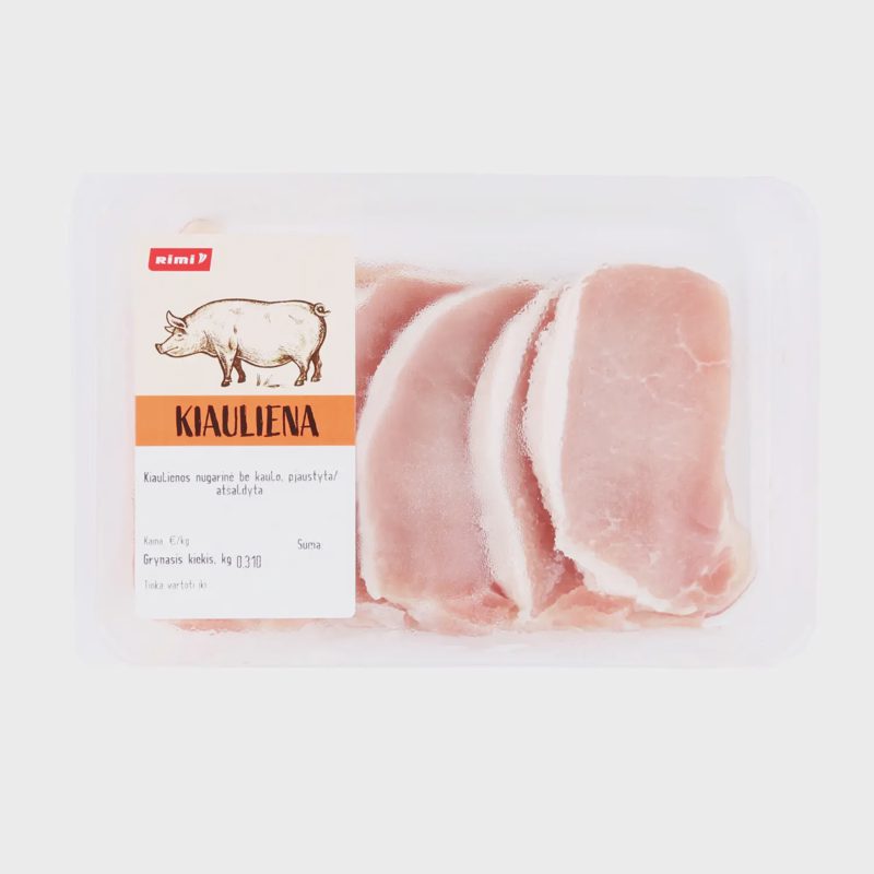 Kiaulienos nugarinė be kaulo RIMI, 310 g