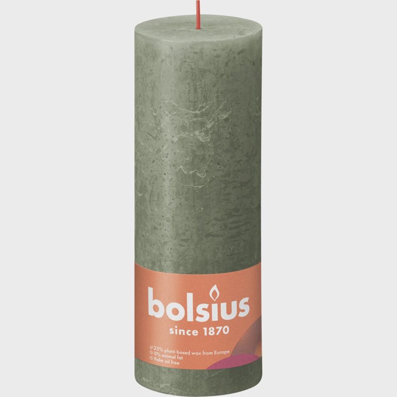 Žvakė BOLSIUS, 19 x 7 cm, žalia
