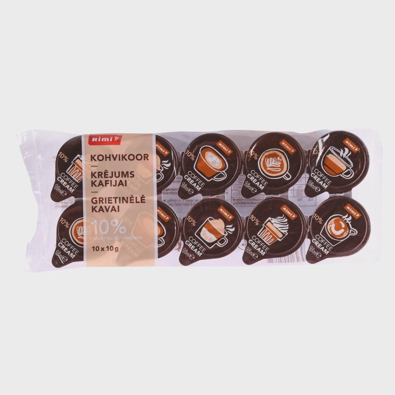 Grietinėlė kavai RIMI, 10 % rieb., 10 x 10 g