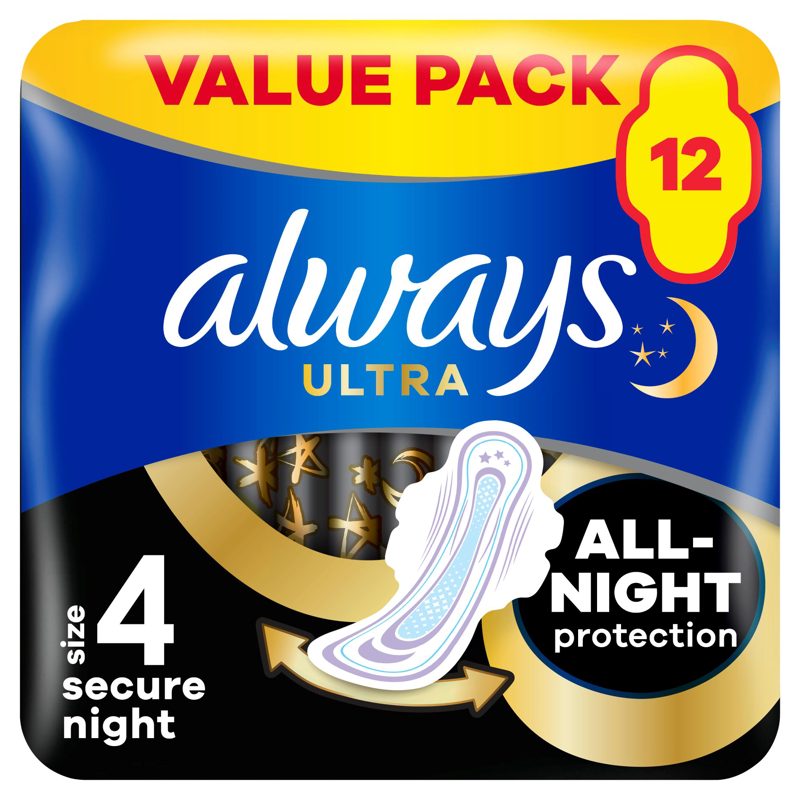 Always Ultra Secure Night Higijenski ulošci 12 kom