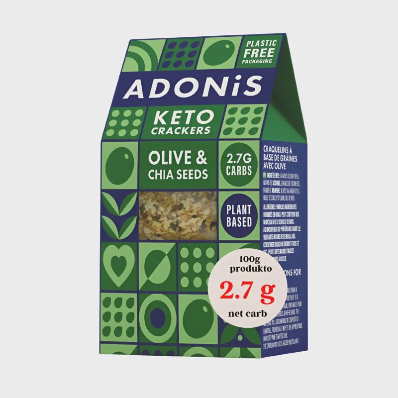 Ekol. alyv., isp. šal. krekeriai ADONIS, 60 g