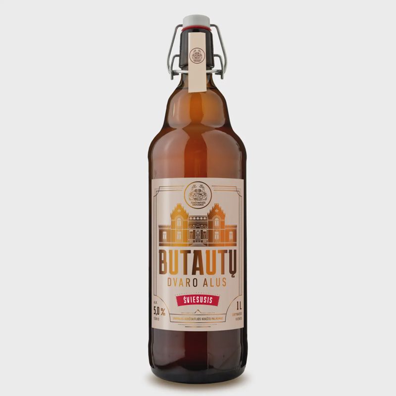 Šviesusis alus BŪTAUTŲ DVARO, 5 %, 1 l