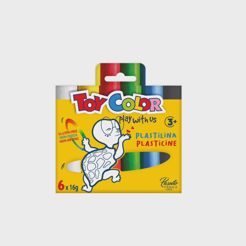 Plastilinas TOY COLOR, 6 spalvos