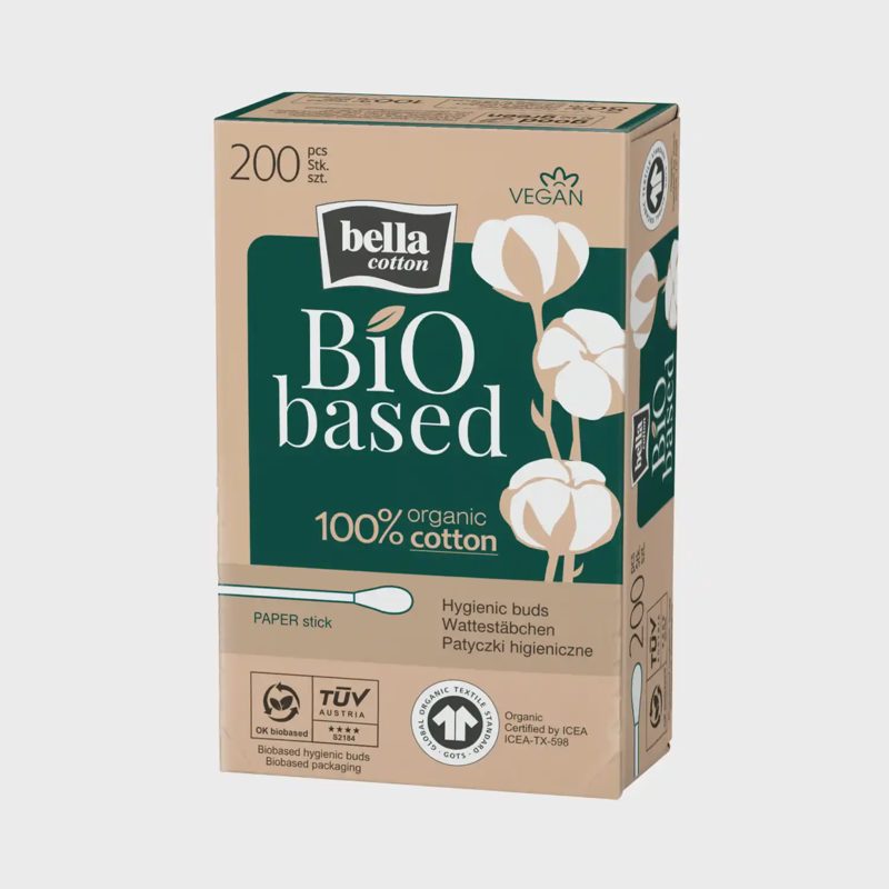 Kosmet. vatos pagaliukai BELLA BIO, 200 vnt.