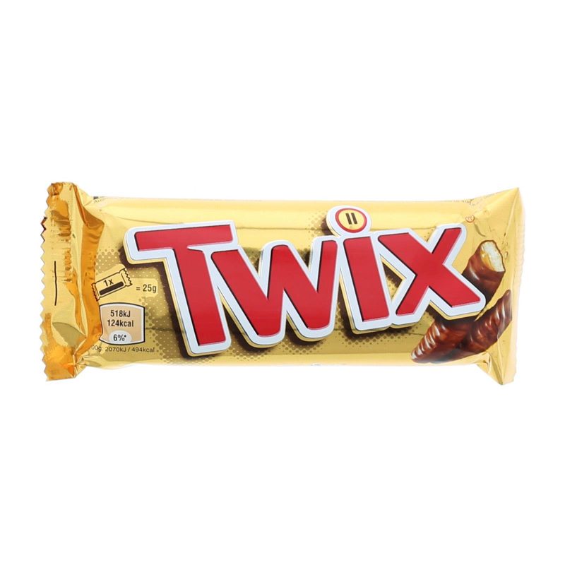 Barre chocolat Biscuit caramel TWIX 50g