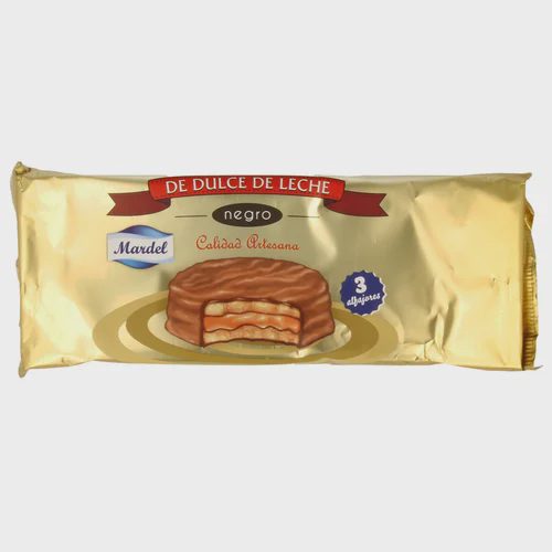 MÁRDEL Alfajores de chocolate con dulce de leche 150 gr,