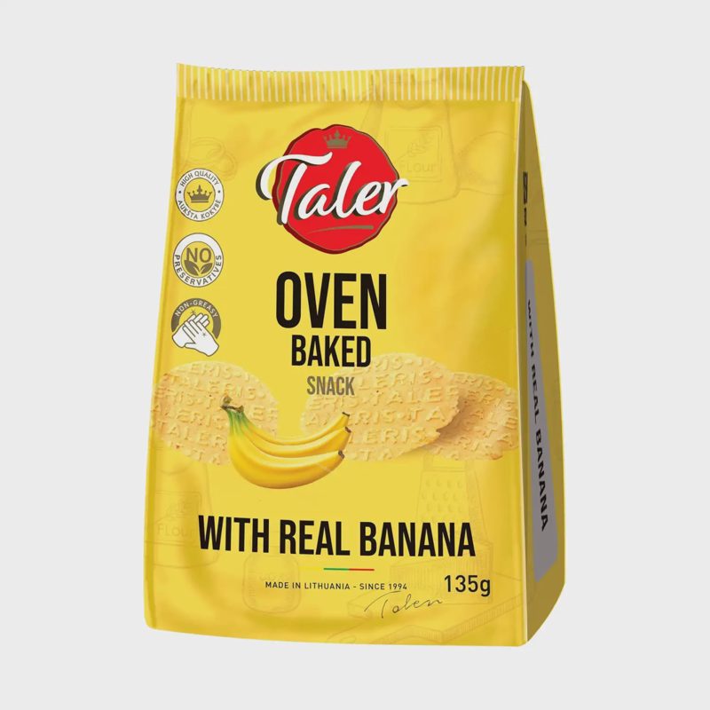 Traškučiai su bananais TALER, 135 g