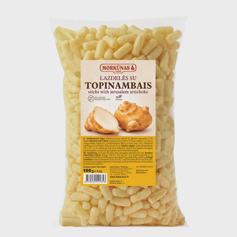 Kukurūzų lazd. su topinambais MORKŪNAS, 100 g