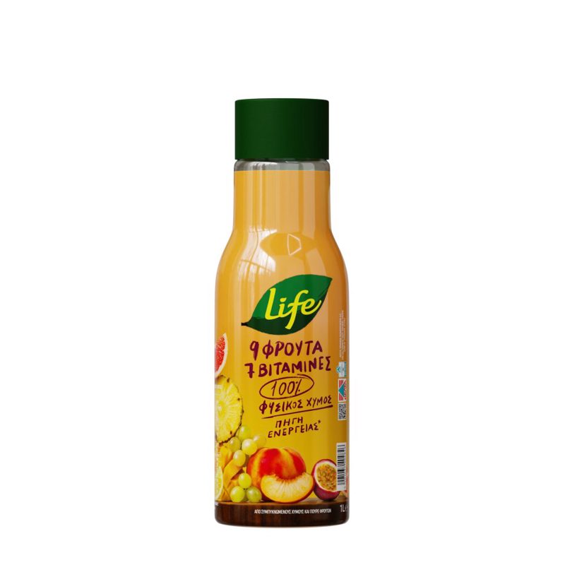 Life 100% Natural Juice With 9 Fruits And 7 Vitamins 1 L