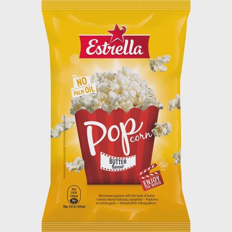 Sviesto sk. kukurūzų spragėsiai ESTRELLA, 90g