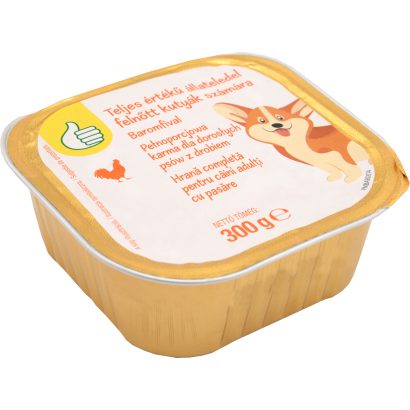 Auchan Tipp teljes értékű állateledel felnőtt kutyák számára baromfival 300 g