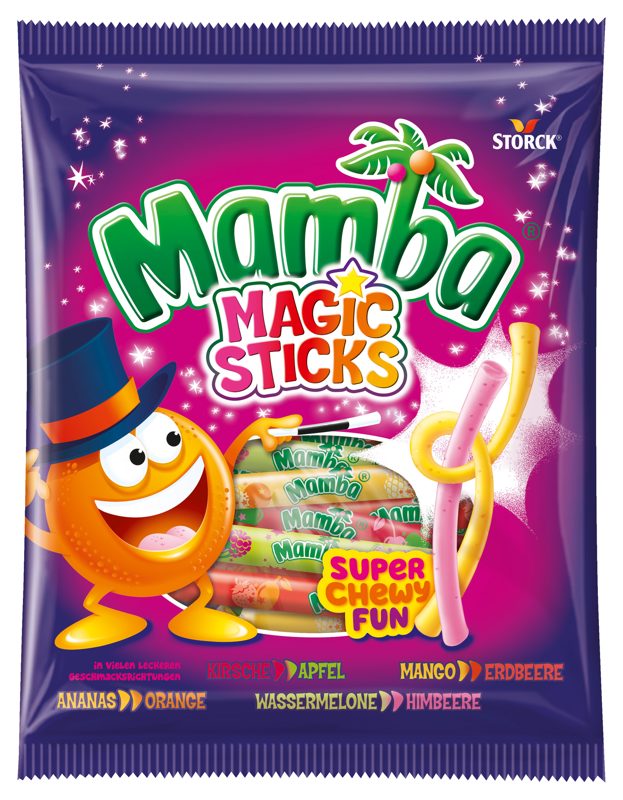 BONBONI MAGIC STICKS, MAMBA, 140G