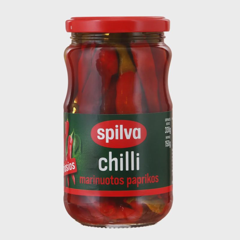 Aitrieji marinuoti pipirai SPILVA, 330g/150g