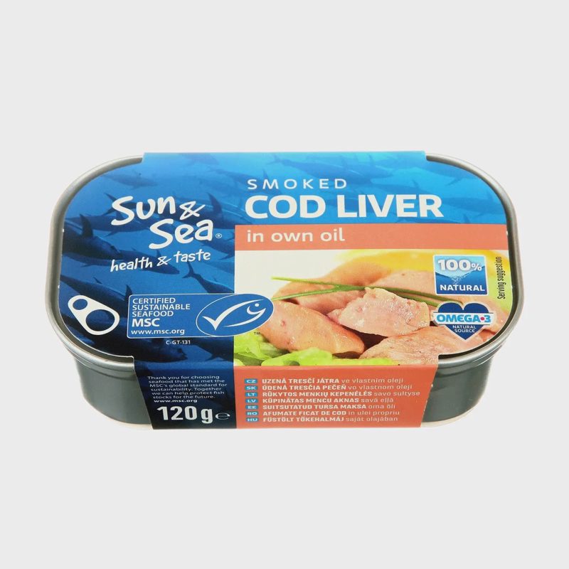 Rūk.menkių kepenėlės aliej. SUN&SEA, MSC 120g