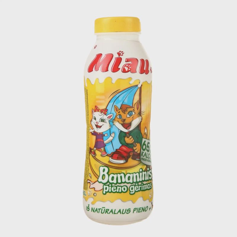 Steril. ban. pieno gėrimas MIAU, 2,3%, 0,45l