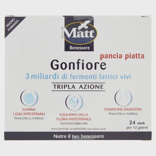 Matt Benessere Gonfiore pancia piatta 24 stick 51,6 g