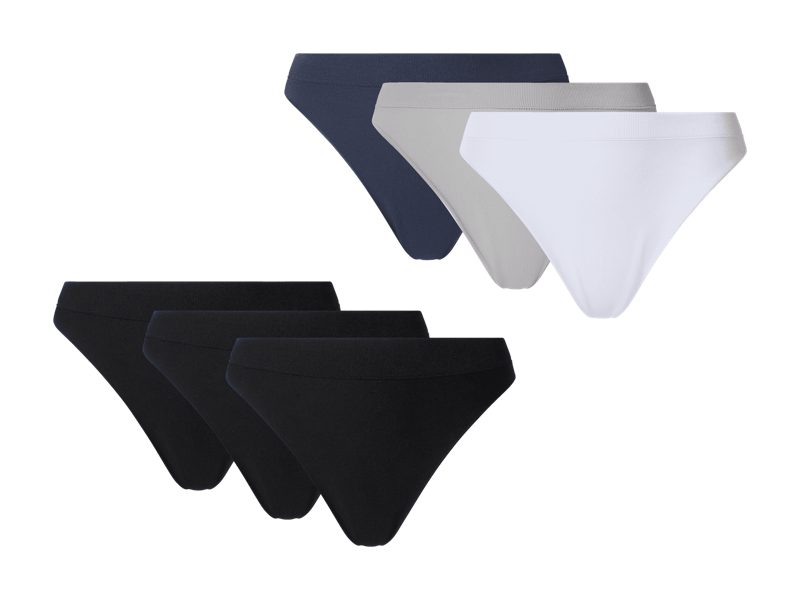 Gerippte Strings, 3er-Set
