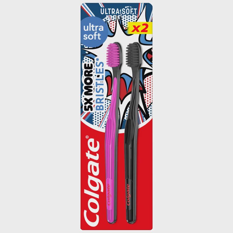Dantų šepetėlis COLGATE ULTRA SOFT, 2 vnt.